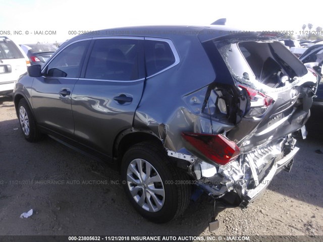 KNMAT2MT9JP555601 - 2018 NISSAN ROGUE S/SV GRAY photo 3