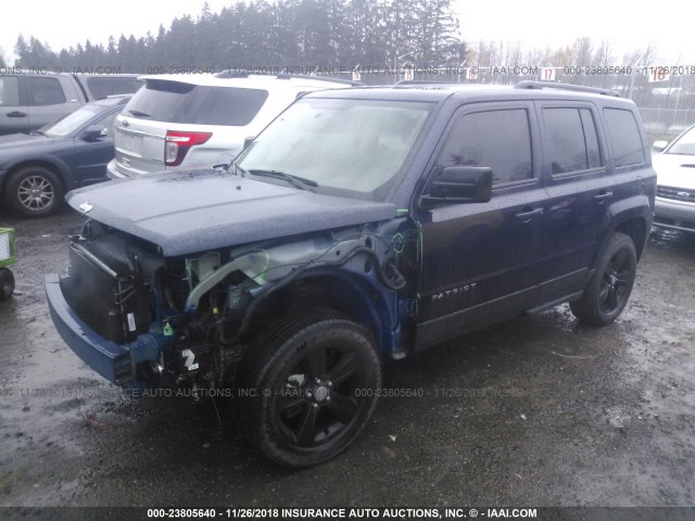 1C4NJRFB1GD782070 - 2016 JEEP PATRIOT LATITUDE BLUE photo 2