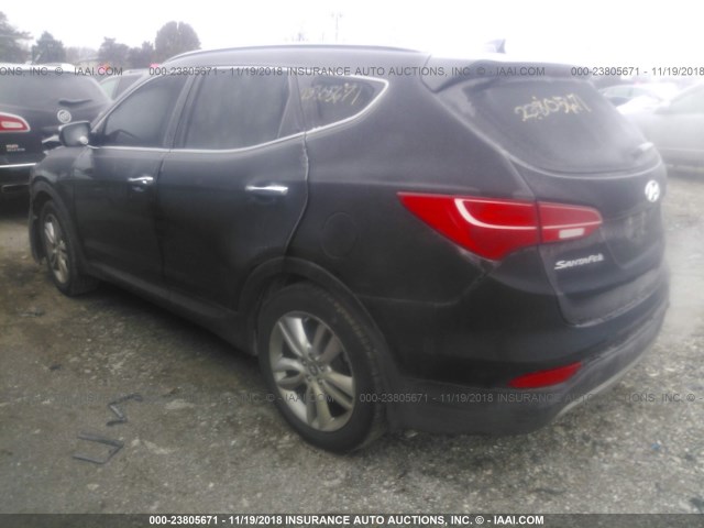 5XYZU3LA8EG216780 - 2014 HYUNDAI SANTA FE SPORT  BLACK photo 3