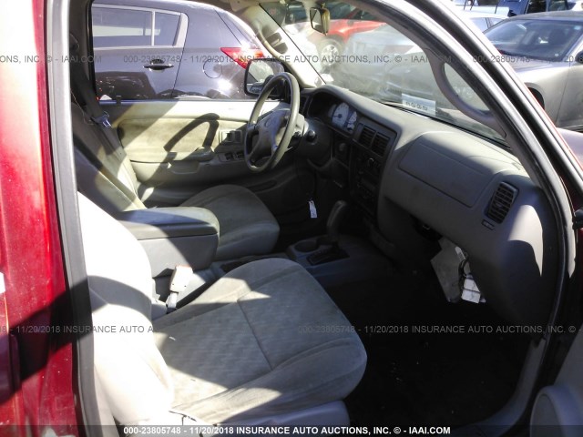 5TEGN92N74Z356710 - 2004 TOYOTA TACOMA DOUBLE CAB PRERUNNER RED photo 5