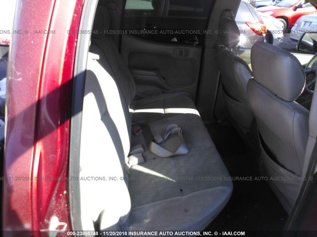 5TEGN92N74Z356710 - 2004 TOYOTA TACOMA DOUBLE CAB PRERUNNER RED photo 8