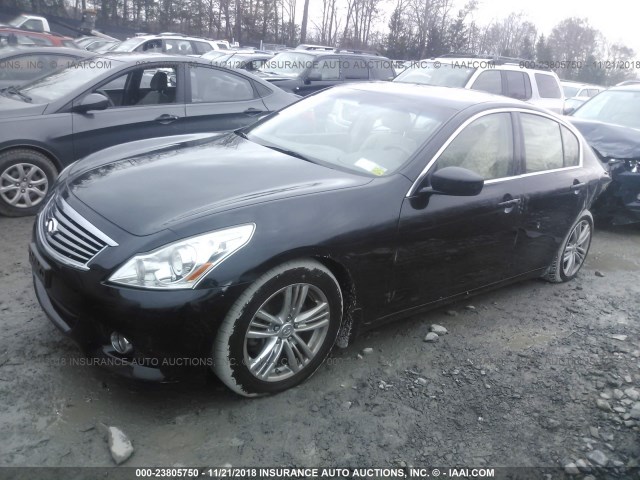 JN1CV6AR9DM762811 - 2013 INFINITI G37 BLACK photo 2