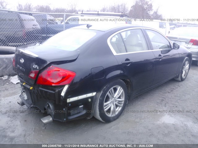 JN1CV6AR9DM762811 - 2013 INFINITI G37 BLACK photo 4