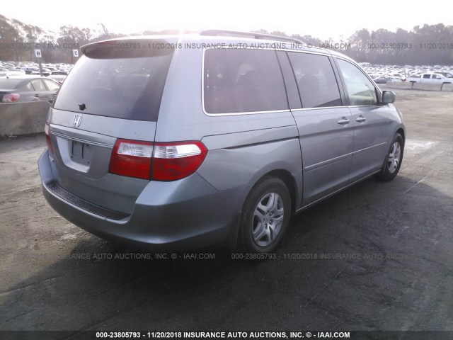 5FNRL38697B068334 - 2007 HONDA ODYSSEY EXL SILVER photo 4