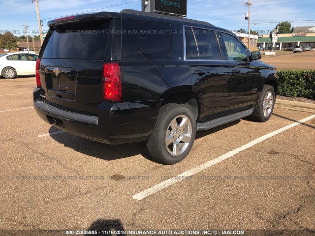 1GNSCBKC5FR638744 - 2015 CHEVROLET TAHOE C1500 LT BLACK photo 4