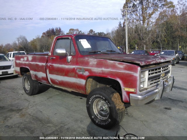 1GCEV14K6HF354834 - 1987 CHEVROLET V10 RED photo 1