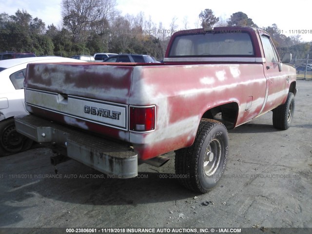 1GCEV14K6HF354834 - 1987 CHEVROLET V10 RED photo 4