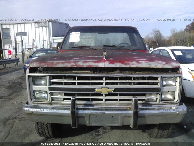 1GCEV14K6HF354834 - 1987 CHEVROLET V10 RED photo 6