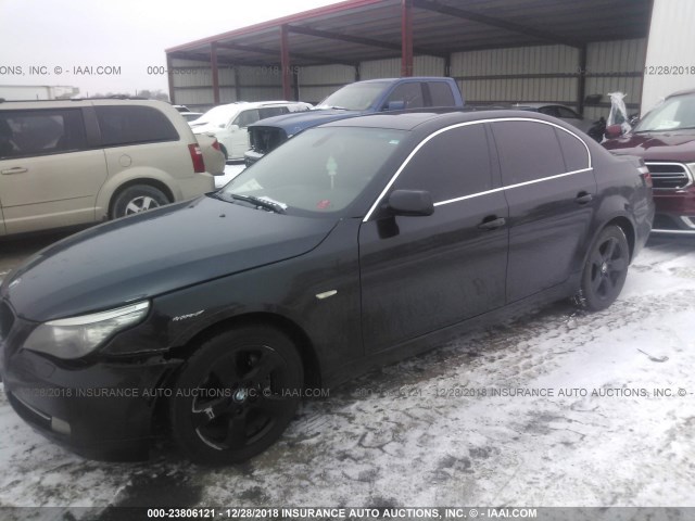 WBANV93508CW56421 - 2008 BMW 535 BLACK photo 2