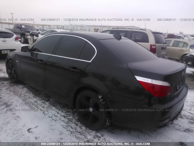 WBANV93508CW56421 - 2008 BMW 535 BLACK photo 3