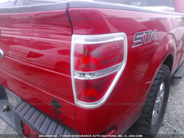1FTEX1CW0AKA48319 - 2010 FORD F150 SUPER CAB RED photo 6