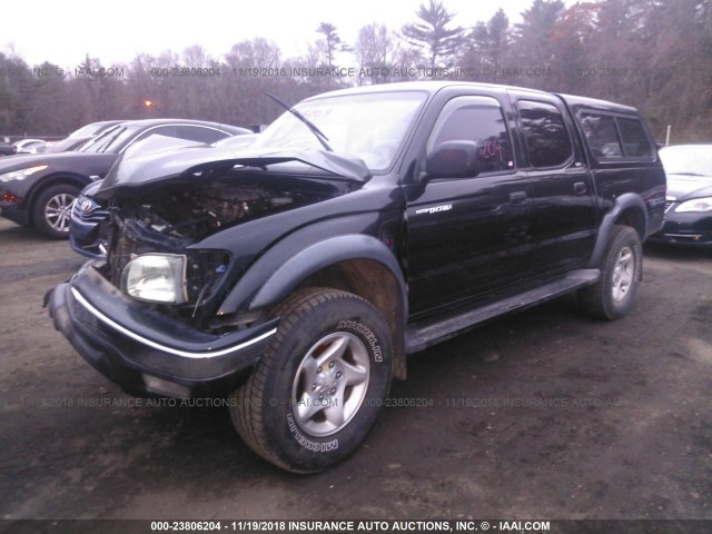 5TEGN92N93Z201333 - 2003 TOYOTA TACOMA DOUBLE CAB PRERUNNER BLACK photo 2