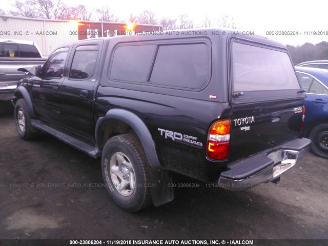 5TEGN92N93Z201333 - 2003 TOYOTA TACOMA DOUBLE CAB PRERUNNER BLACK photo 3