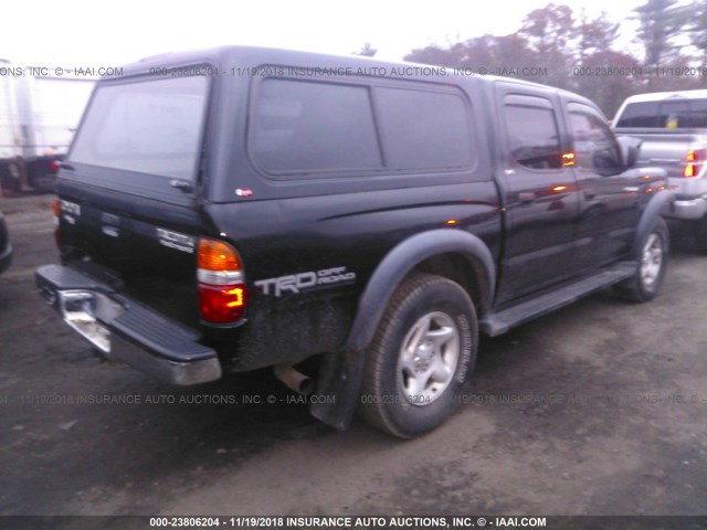 5TEGN92N93Z201333 - 2003 TOYOTA TACOMA DOUBLE CAB PRERUNNER BLACK photo 4