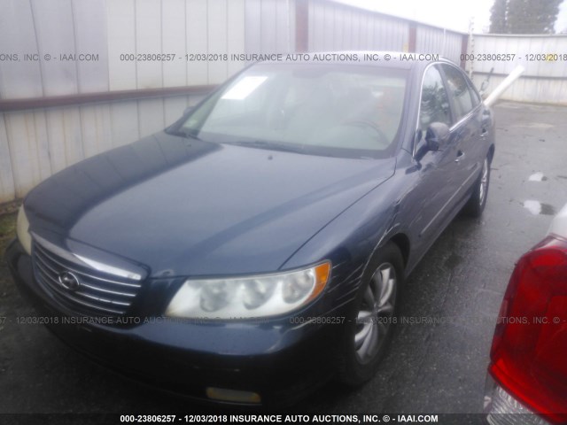 KMHFC46F36A058901 - 2006 HYUNDAI AZERA SE/LIMITED BLUE photo 2