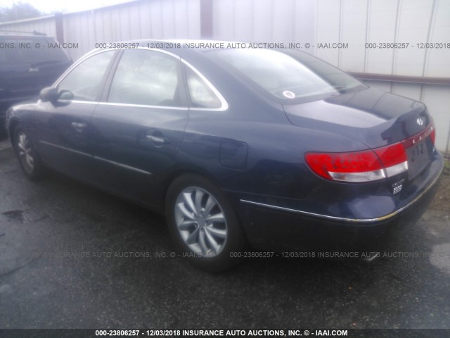 KMHFC46F36A058901 - 2006 HYUNDAI AZERA SE/LIMITED BLUE photo 3