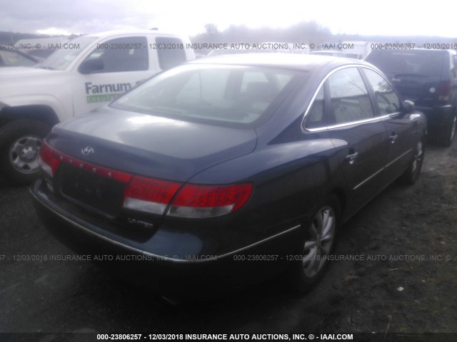 KMHFC46F36A058901 - 2006 HYUNDAI AZERA SE/LIMITED BLUE photo 4