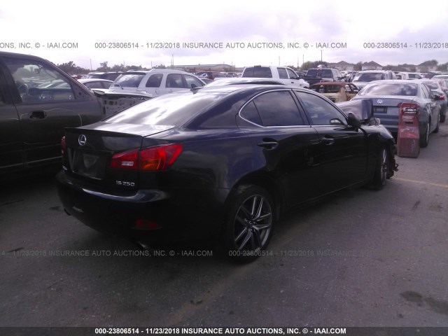 JTHBK262072051535 - 2007 LEXUS IS 250 BLACK photo 4