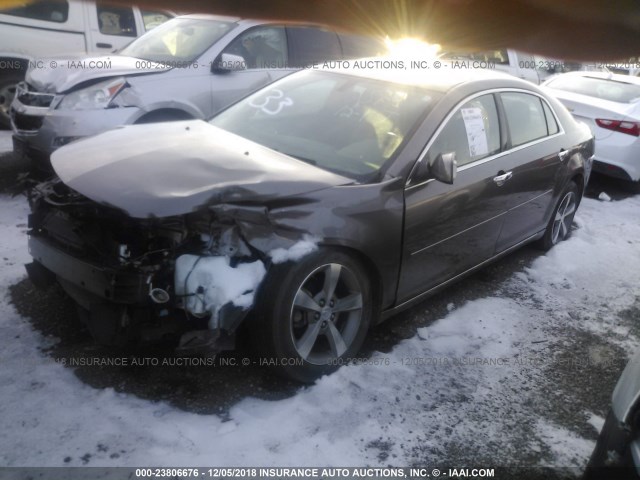 1G1ZC5E01CF291137 - 2012 CHEVROLET MALIBU 1LT BROWN photo 2