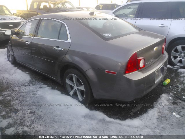 1G1ZC5E01CF291137 - 2012 CHEVROLET MALIBU 1LT BROWN photo 3