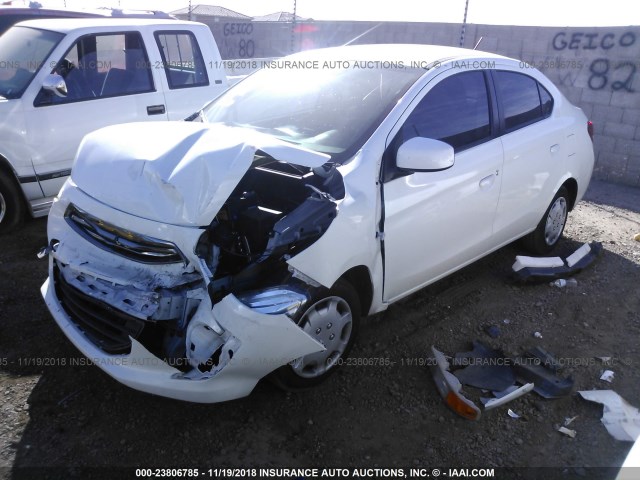 ML32F3FJ0HHF10716 - 2017 MITSUBISHI MIRAGE G4 ES WHITE photo 2