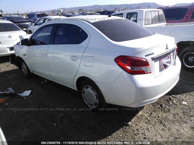 ML32F3FJ0HHF10716 - 2017 MITSUBISHI MIRAGE G4 ES WHITE photo 3