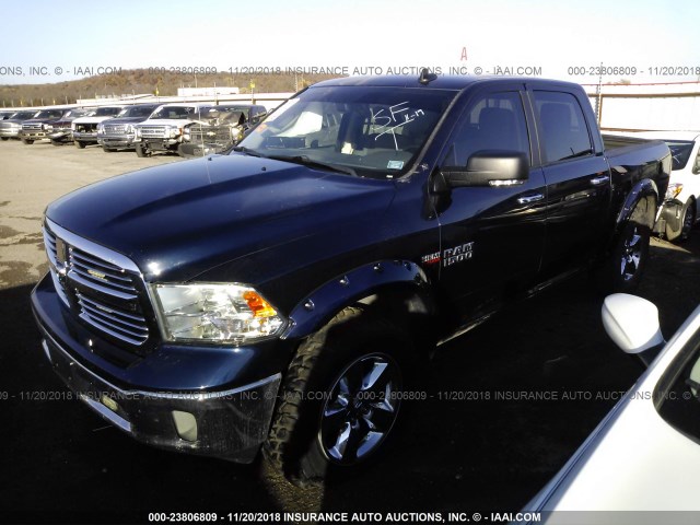 3C6RR7LT0FG598792 - 2015 RAM 1500 SLT BLUE photo 2