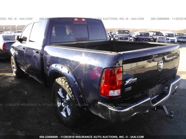 3C6RR7LT0FG598792 - 2015 RAM 1500 SLT BLUE photo 3