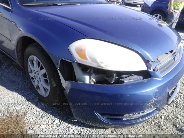 2G1WS551069318663 - 2006 CHEVROLET IMPALA POLICE BLUE photo 6