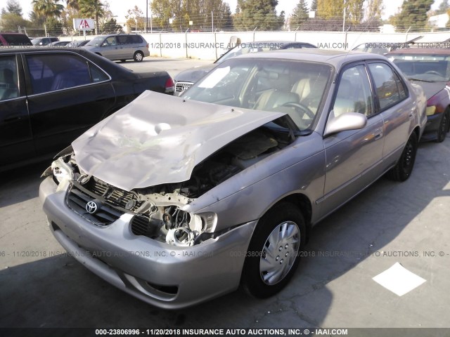 2T1BR12E01C475295 - 2001 TOYOTA COROLLA CE/LE/S GOLD photo 2