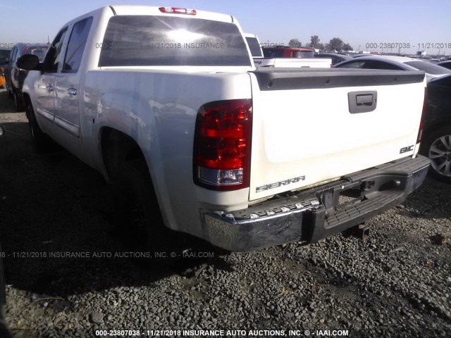 3GTP1VE01DG158933 - 2013 GMC SIERRA C1500 SLE WHITE photo 3