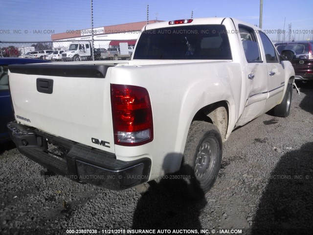 3GTP1VE01DG158933 - 2013 GMC SIERRA C1500 SLE WHITE photo 4