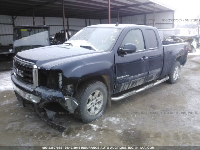 1GTEK19038Z254396 - 2008 GMC SIERRA K1500 Dark Blue photo 2