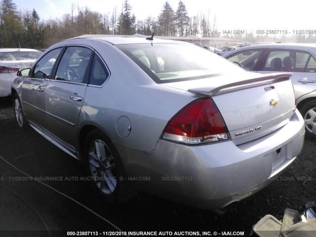 2G1WC5E32E1104978 - 2014 CHEVROLET IMPALA LIMITED LTZ SILVER photo 3