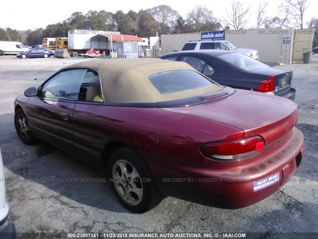 3C3EL55H5XT536176 - 1999 CHRYSLER SEBRING JXI RED photo 3