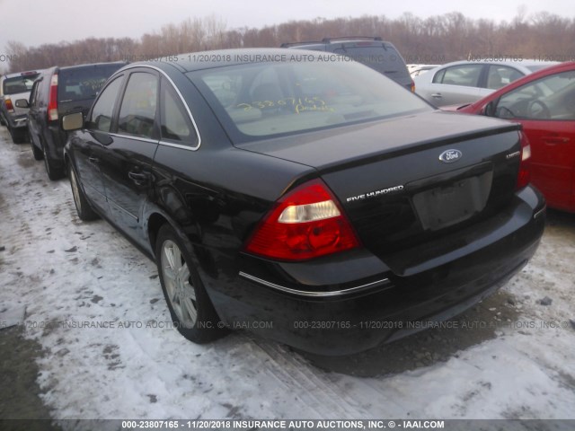 1FAFP25105G129721 - 2005 FORD FIVE HUNDRED LIMITED BLACK photo 3