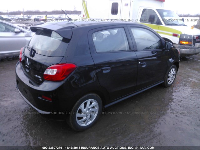 ML32A4HJ6HH014530 - 2017 MITSUBISHI MIRAGE SE BLACK photo 4