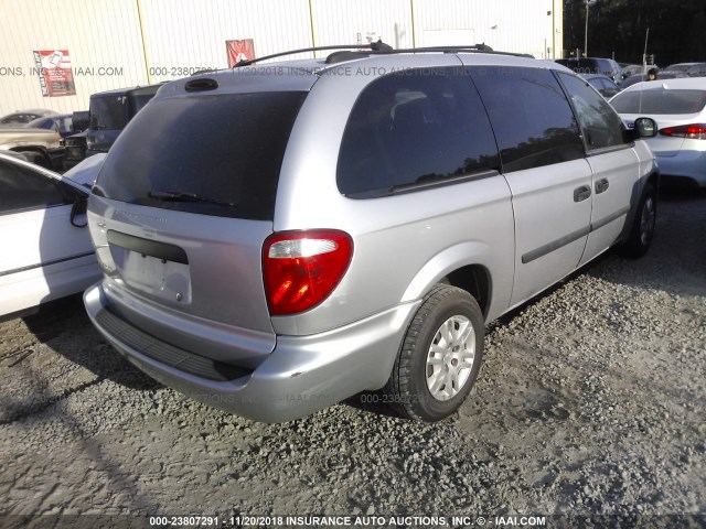 1D4GP24R35B124275 - 2005 DODGE GRAND CARAVAN SE SILVER photo 4