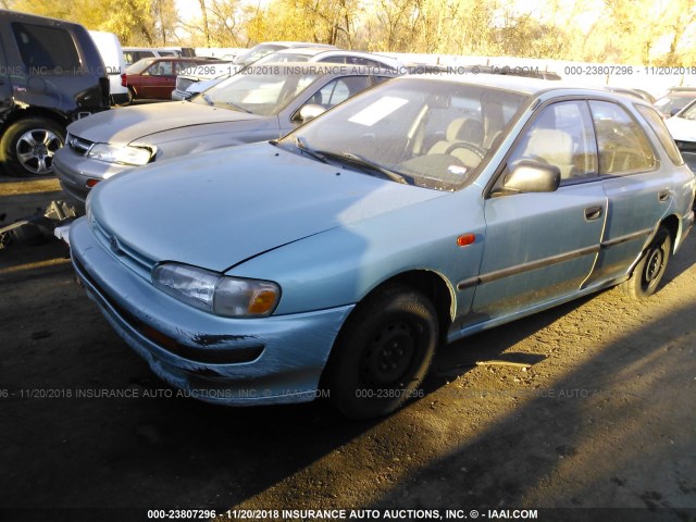 JF1GF2443PK807462 - 1993 SUBARU IMPREZA L PLUS Light Blue photo 2