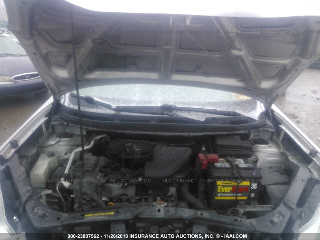 JN8AS5MV8DW610110 - 2013 NISSAN ROGUE S/SV SILVER photo 10