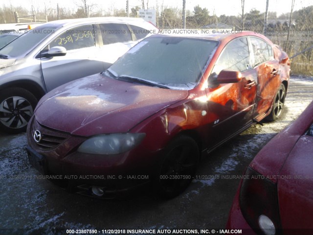 JM1BK323461480302 - 2006 MAZDA 3 S RED photo 2