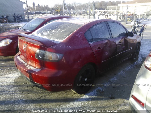 JM1BK323461480302 - 2006 MAZDA 3 S RED photo 4