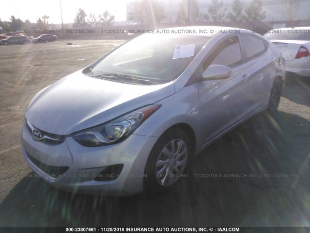 5NPDH4AE4BH012816 - 2011 HYUNDAI ELANTRA GLS/LIMITED SILVER photo 2