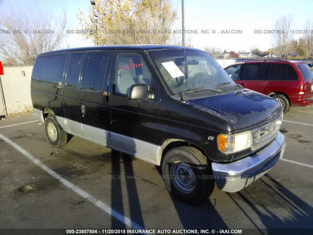 1FMRE11W01HA71067 - 2001 FORD ECONOLINE E150 WAGON BLACK photo 1