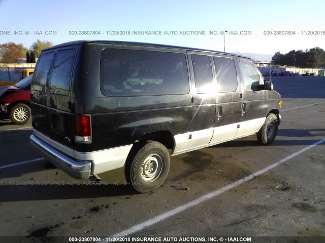 1FMRE11W01HA71067 - 2001 FORD ECONOLINE E150 WAGON BLACK photo 4