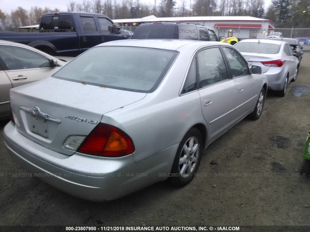 4T1BF28B01U175752 - 2001 TOYOTA AVALON XL/XLS SILVER photo 4