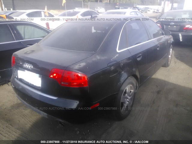 WAUAF78EX6A211542 - 2006 AUDI A4 2/TURBO BLACK photo 4