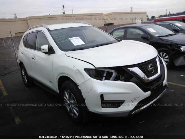 5N1ET2MT0JC848601 - 2018 NISSAN ROGUE SV HYBRID/SL HYBRID WHITE photo 1