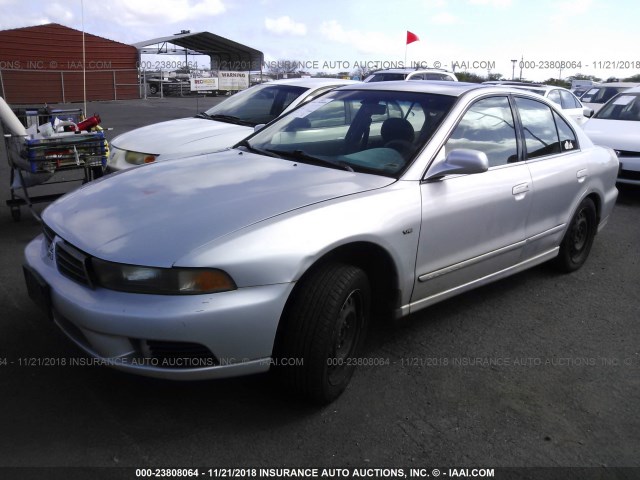 4A3AA46H22E003183 - 2002 MITSUBISHI GALANT ES/LS/GTZ SILVER photo 2