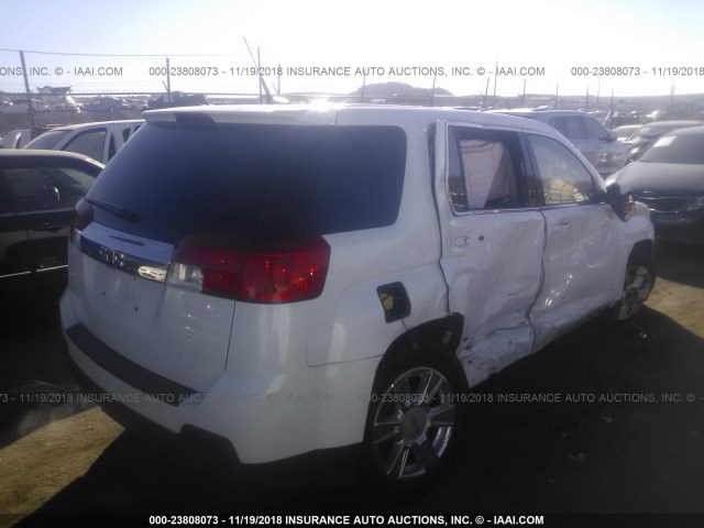 2GKALMEK1C6111153 - 2012 GMC TERRAIN SLE WHITE photo 4